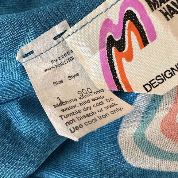 Vintage 70s Hawaiian Malihini Wrap Sarong Convertible Beach Cover Up Dress S/M/L - Picture 6 of 6